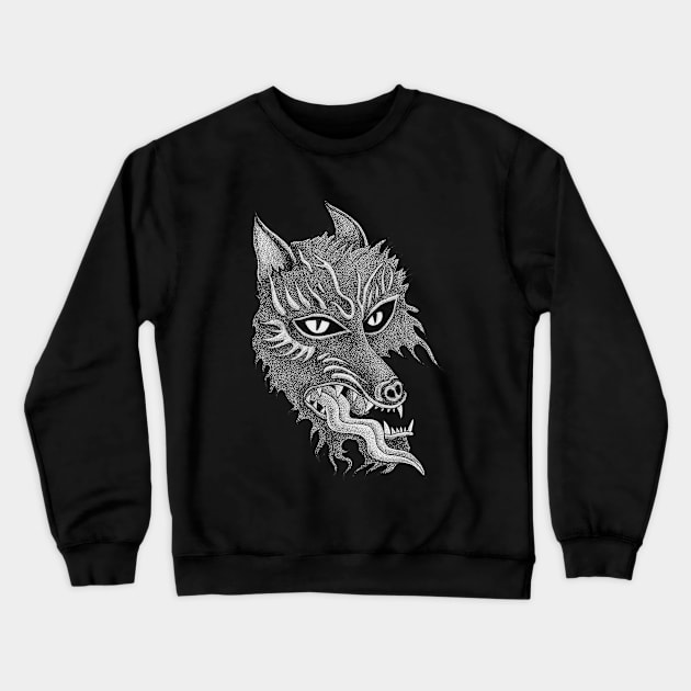 Wolf Crewneck Sweatshirt by miskel